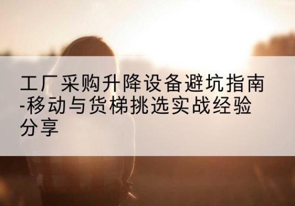 葫芦岛移动式升降机怎么选-工厂采购升降设备避坑指南-移动与货梯挑选实战经验分享